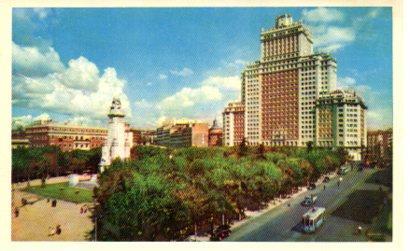 POSTAL PV04749: Vista plaza España en Madrid