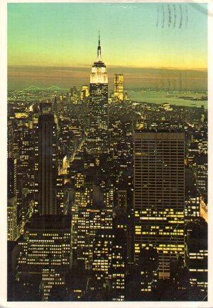 POSTAL PV04687: Empire State Building view from R. C. looking Southwest