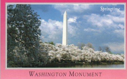 POSTAL PV04354: Washington Monument springtime
