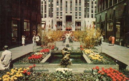 POSTAL PV04335: Channel Gardens, Rockefeller Center. New York