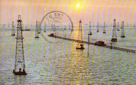 POSTAL PV04393: Amanecer sobre el lago en Maracaibo, Venezuela