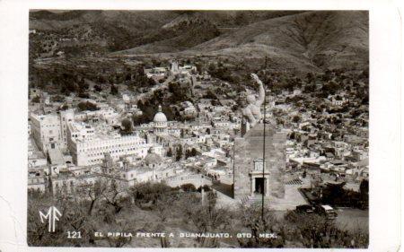 POSTAL PV04263: El Pipila frente a Guanajuato, Mexico