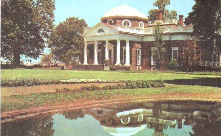 POSTAL PV04316: The home of Thomas Jefferson, Charlottesville