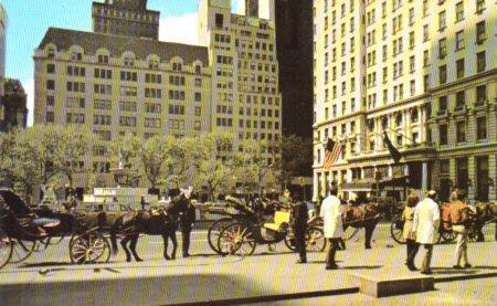 POSTAL PV04311: The famous horse and carriages, New York