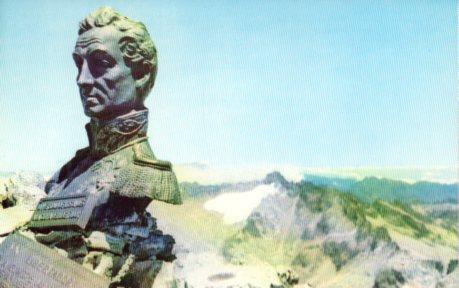 POSTAL PV04399: Busto del Libertador en la cumbre del Pico Bolivar
