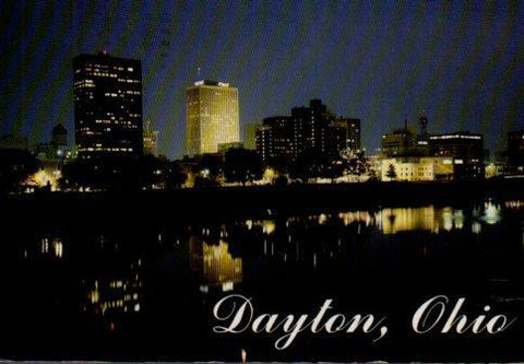 POSTAL PV04498: Dayton at night, United States