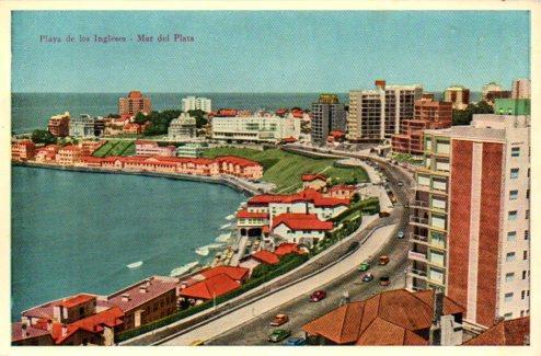 POSTAL PV04485: Playa de los Ingleses en Mar del Plata, Argentina