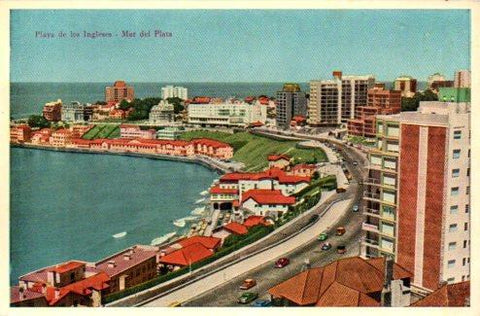POSTAL PV04485: Playa de los Ingleses en Mar del Plata, Argentina