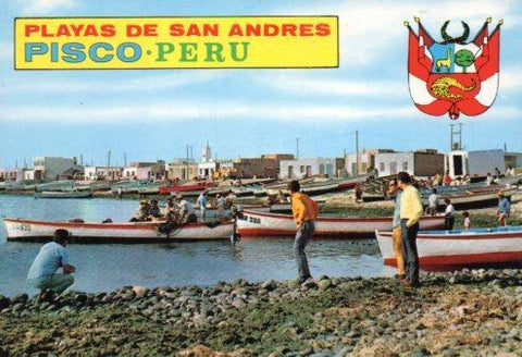 POSTAL PV04483: Playa de San Andres en Pisco, Peru