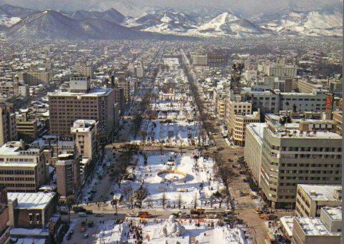 POSTAL PV04469: Odori Park of Sapporo. Hokkaido
