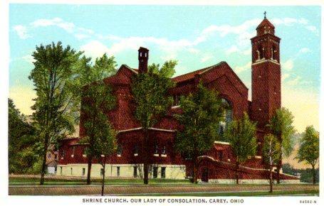 POSTAL PV04410: View Shrine Church Our Lady of Consolation, Carey, Ohio