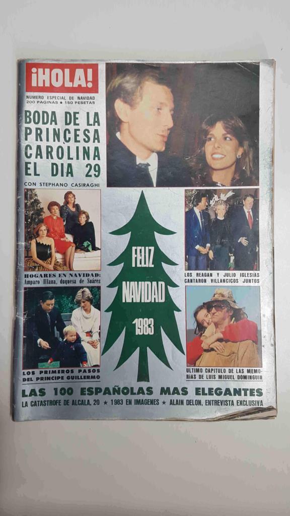revista: Hola, numero Especial de Navidad 1983 (200 páginas) - Boda de la Princesa Carolina el dia 29 con Stepahano Casiraghi