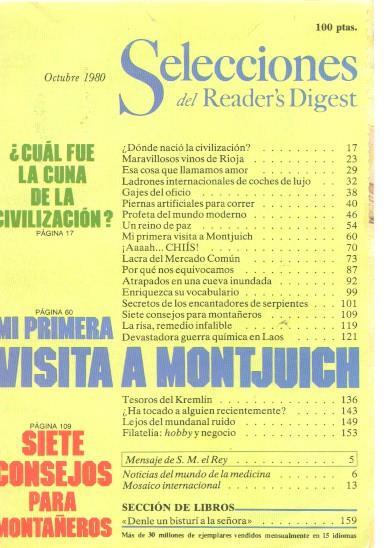 Selecciones del Reader s Digest octubre 1980: Cual fue la cuna de la civilizacion ?-