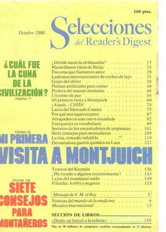 Selecciones del Reader s Digest octubre 1980: Cual fue la cuna de la civilizacion ?-