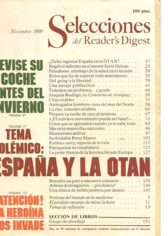 Selecciones del Reader s Digest noviembre 1980: Revise su coche antes del invier-