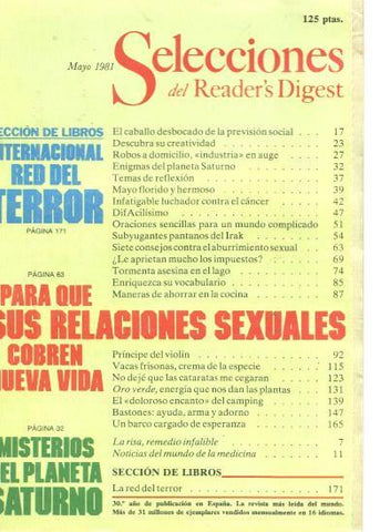 Selecciones del Reader s Digest mayo 1981:Seccion de libros_ Internacional red 