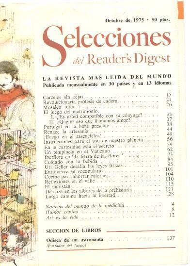 Selecciones del Reader s Digest octubre 1975: Carceles sin rejas- Revolucionaria