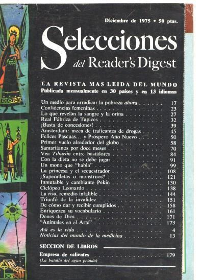 Selecciones del Reader s Digest diciembre 1975: Un medio para erradicar la po-