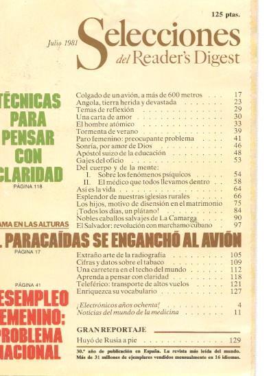 Selecciones del Reader s Digest julio 1981: Tecnicas para pensar con claridad-