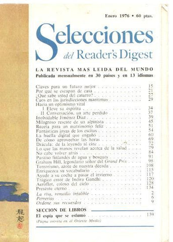Selecciones del Reader s Digest enero 1976: Claves para un futuro mejor- Caos 