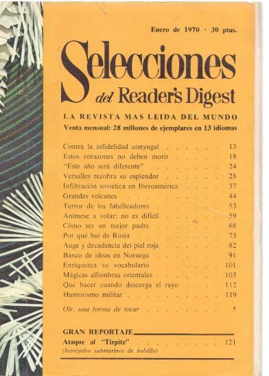 Selecciones del Reader s Digest enero 1970: Contra la infidelidad conyugal- Estos