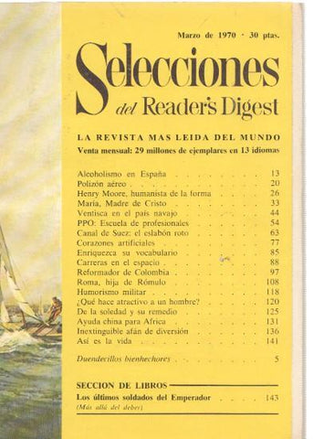 Selecciones del Reader s Digest marzo 1970: Alcoholismo en España- Henry