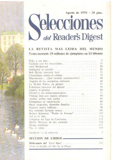 Selecciones del Reader s Digestagosto 1970: Elda, a sus pies- Cuidado con los