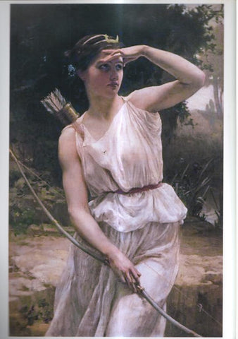 Poster DIN 4 numero 0916: Imagen clasica romantica de Diana cazadora