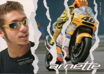 POSTAL PV05148: Publicidad Arnette con Valentino Rossi