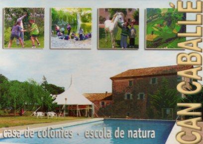 POSTAL PV05154: Publicidad Can Caballe casa de colonies piscina, Estanyol