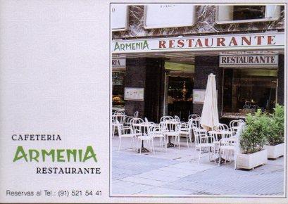 POSTAL PV05177: Publicidad American Express en restaurante Armenia, Madrid