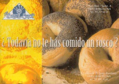 POSTAL PV05174: Publicidad The Bagel Shop en Barcelona