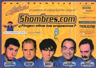 POSTAL PV05093: Publicidad El Club de la Comedia 5hombres.com