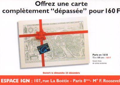 POSTAL PV05097: Publicidad Espace IGN, Paris
