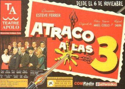 POSTAL PV05186: Publicidad Teatro Apolo Atraco a las 3