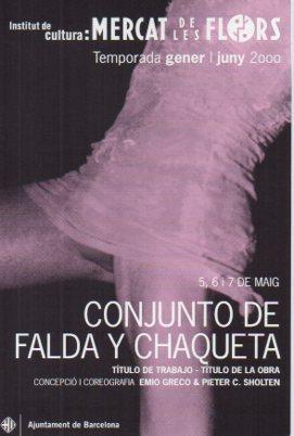 POSTAL PV05277: Publicidad Mercat de les Flors, obra Conjunto de falda y chaqueta