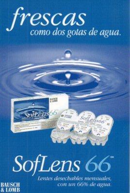 POSTAL PV05234: Publicidad Soflens 66 Bausch & Lomb
