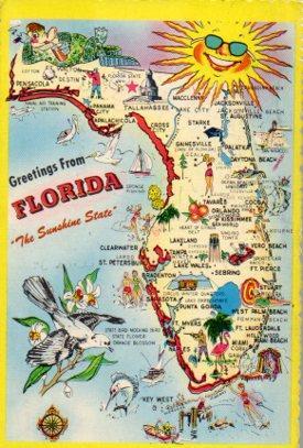 POSTAL PV05227: Florida State Map