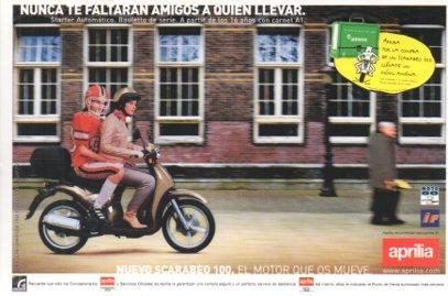 POSTAL PV04913: Publicidad Aprilia Scarabeo 100
