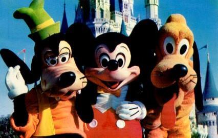 POSTAL PV04837: Goofy, Mickey Mouse and Pluto Walt Disney World