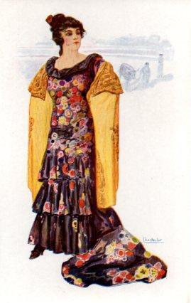 POSTAL PV04834: Tipo mujer torera por Chantecler nº 861. N. Coll Salieti
