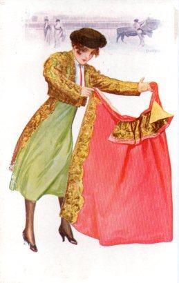 POSTAL PV04821: Tipo mujer torera por Chantecler nº 865. N. Coll Salieti