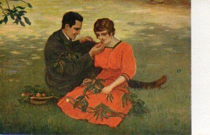 POSTAL PV04842: Comiendo cerezas por E. Aracil nº 513.  N. Coll Salieti