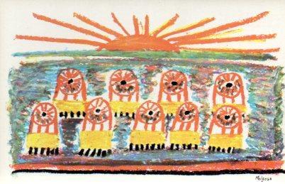 POSTAL PV04857: Loteria Nacional, Bombos caminando J. Melgosa