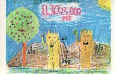 POSTAL PV04856: Loteria Nacional, Fantasia numerica J. C. Maroto