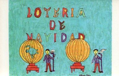 POSTAL PV04858: Loteria Nacional, El Gordo enjaulado A. Perez