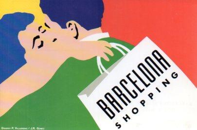 POSTAL PV04936: Publicidad Barcelona Shoppin autor P. Villuendas y JR Gomes