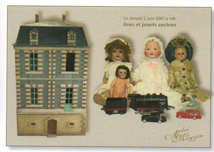 POSTAL PV05022: Publicidad Jeux et jouets anciens, Hotel des Ventes, Narbonne