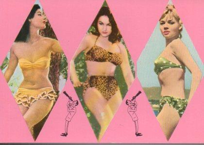 POSTAL PV05015: Lucia Stada, Catherina Raiby y Linda Boyder en bikini