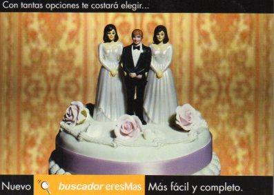 POSTAL PV05002: Publicidad EresMas buscador pastel de boda